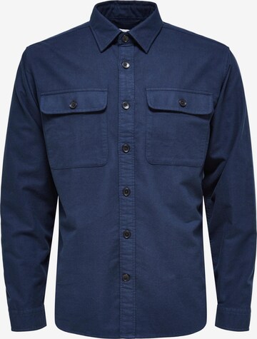 Regular fit Camicia 'ROLF' di SELECTED HOMME in blu: frontale