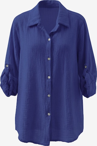 TorWeit Oversizeshirt 'Essential Cotton Shirt' in Blau: Vorderseite