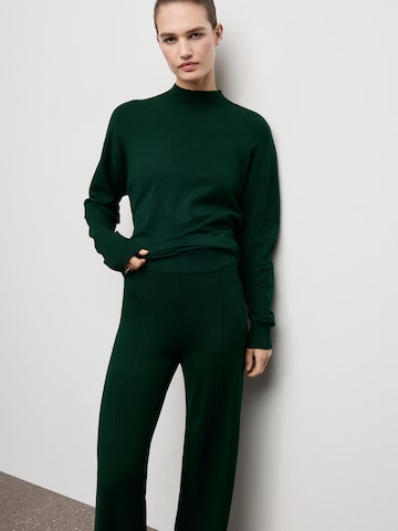 MANGO Wide leg Trousers 'VIEIRI' in Green