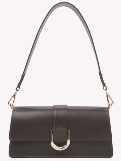 Estro Sac bandoulière '1033' en brun foncé, Vue avec produit