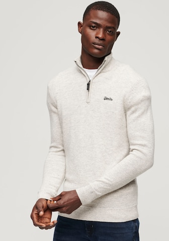 Superdry Pullover 'Essential' in Grau: Vorderseite