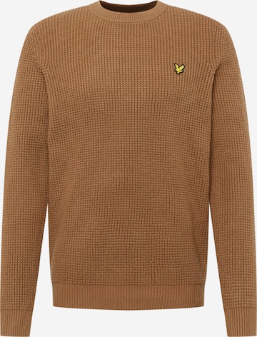 Pull-over Lyle & Scott en marron : devant