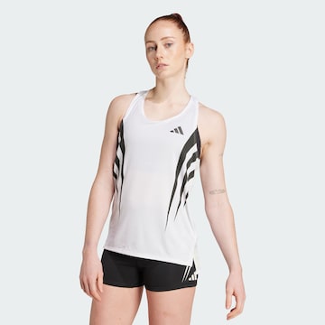 Haut de sport 'Adizero' ADIDAS PERFORMANCE en blanc : devant