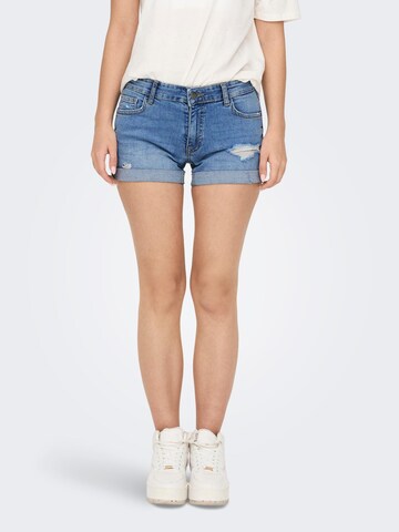 JDY Petite Regular Shorts 'TYSON' in Blau: predná strana