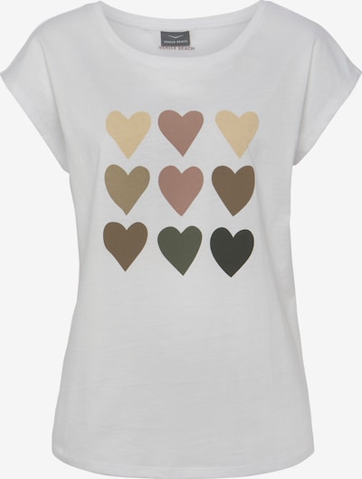 VENICE BEACH T-shirt i beige / taupe / oliv / vit, Produktvy