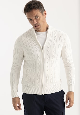 Felix Hardy Strickjacke in Weiß: Vorderseite