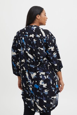 Fransa Curve Blouse in Blue