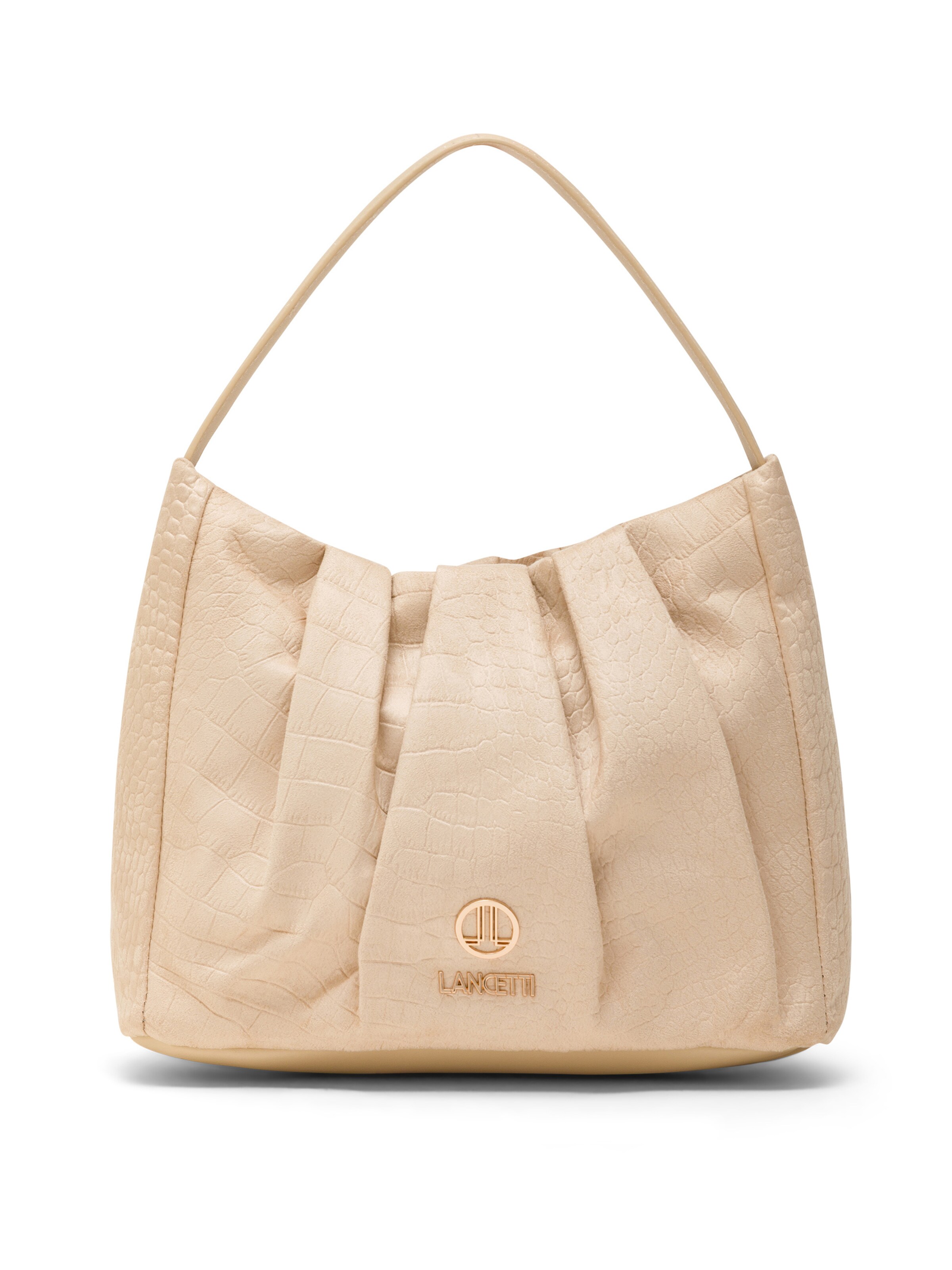 Borsa a mano 'Jarrik 2' di Lancetti in beige: frontale