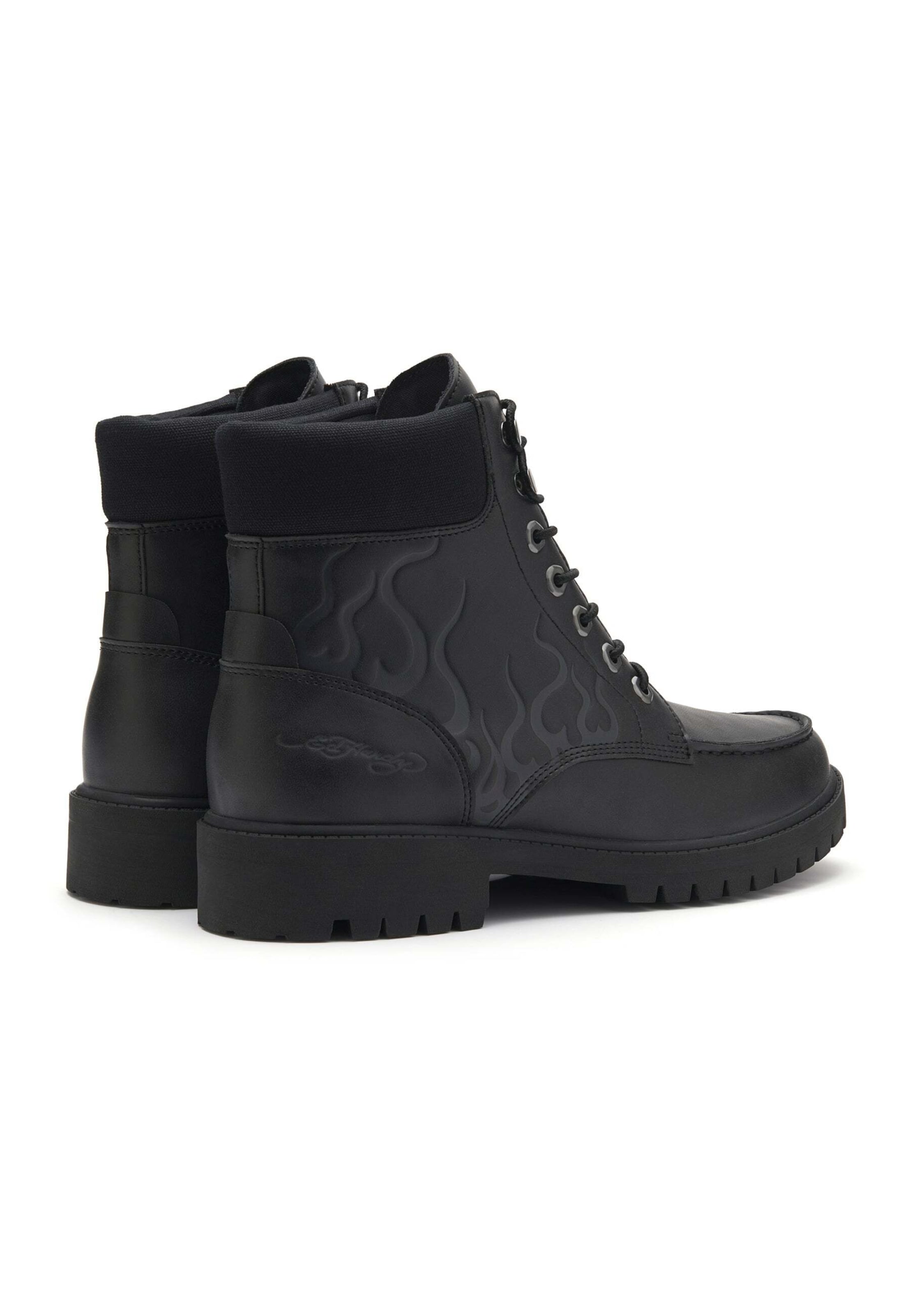 Boots stringati di Ed Hardy in nero: dietro