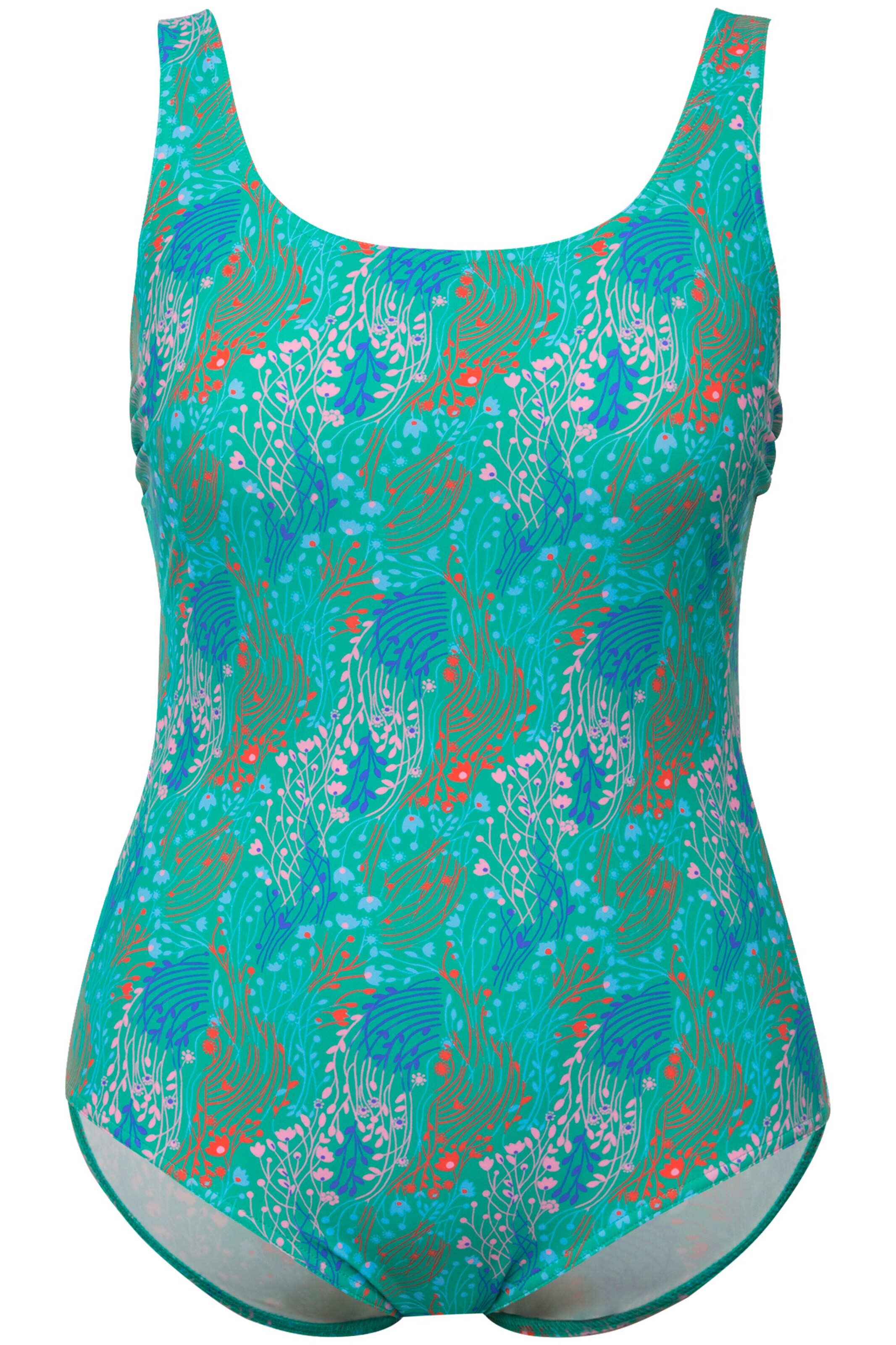 Ulla Popken Badeanzug in Grün: Vorderseite