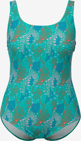 Ulla Popken Swimsuit in Green: front