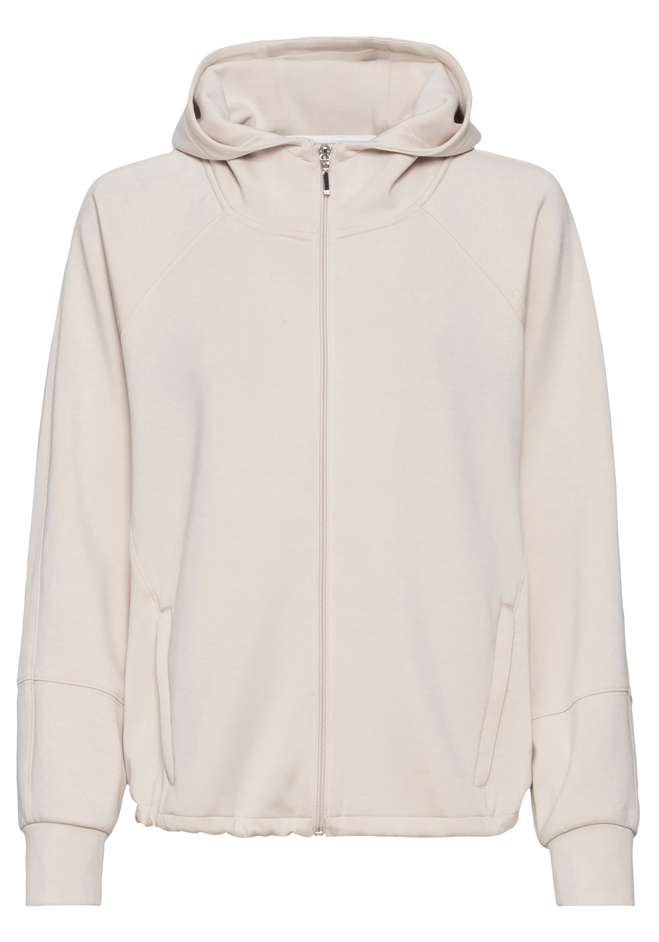 French Connection LM Zip-Up Hoodie in Beige: front