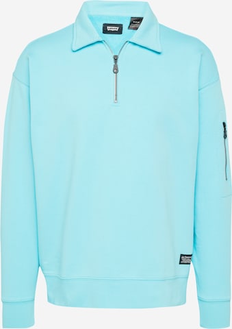 Levi's Skateboarding Sweatshirt 'Skate New Quarter Zip' in Blauw: voorkant