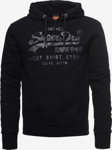 Superdry Sweatshirt 'Vintage' in Zwart: voorkant