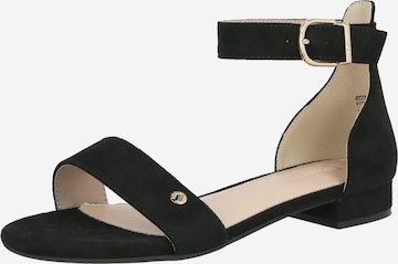 s.Oliver Strap sandal in Black: front