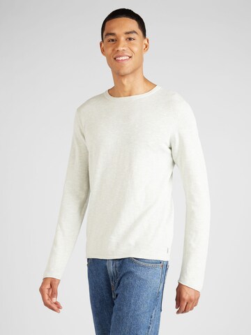 Pull-over 'JJElinen' JACK & JONES en blanc : devant