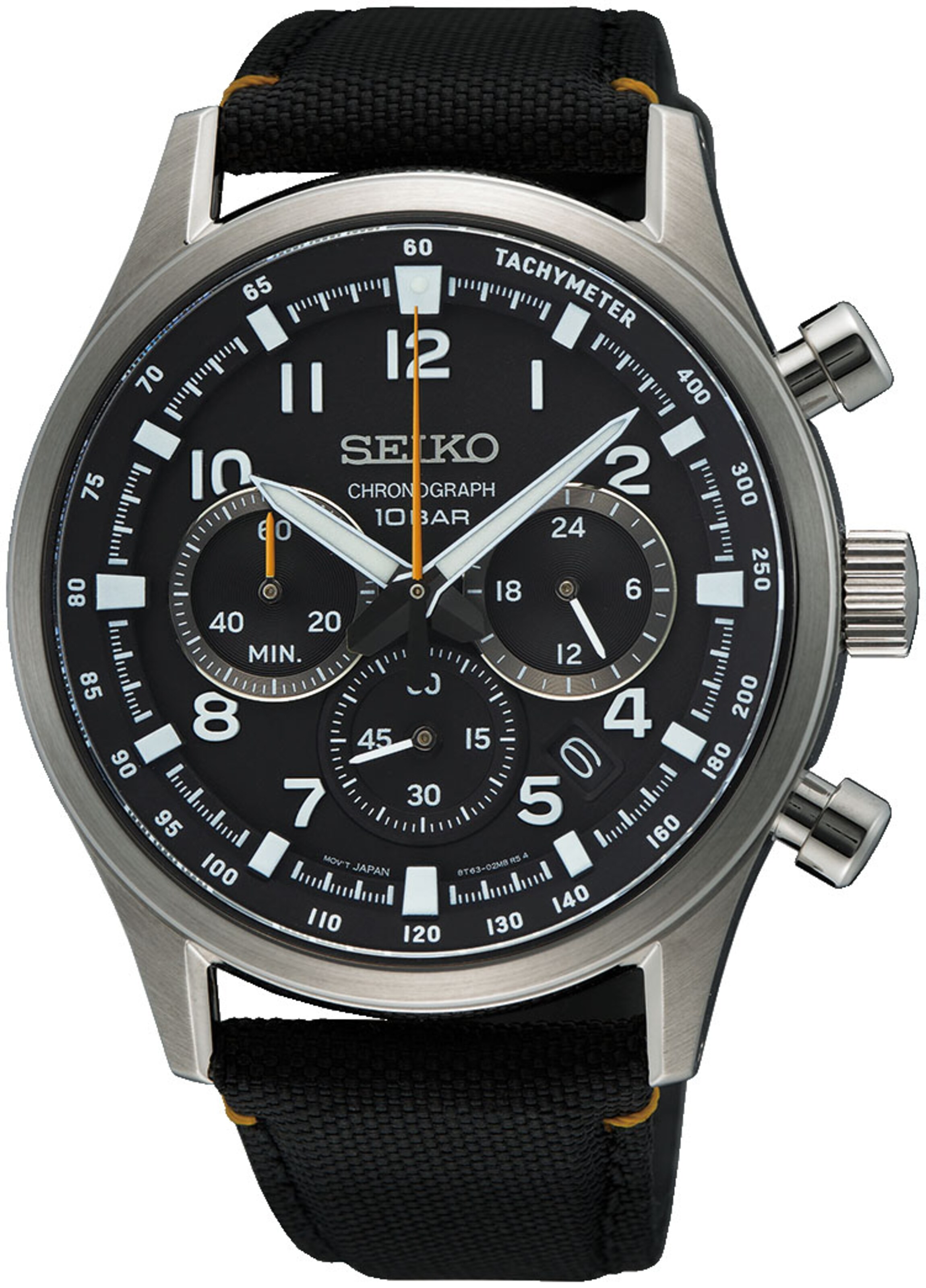 SEIKO Analog Watch in Black: front