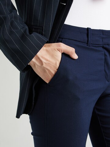 TOM TAILOR Slim fit Pleated Pants 'Mia' in Blue