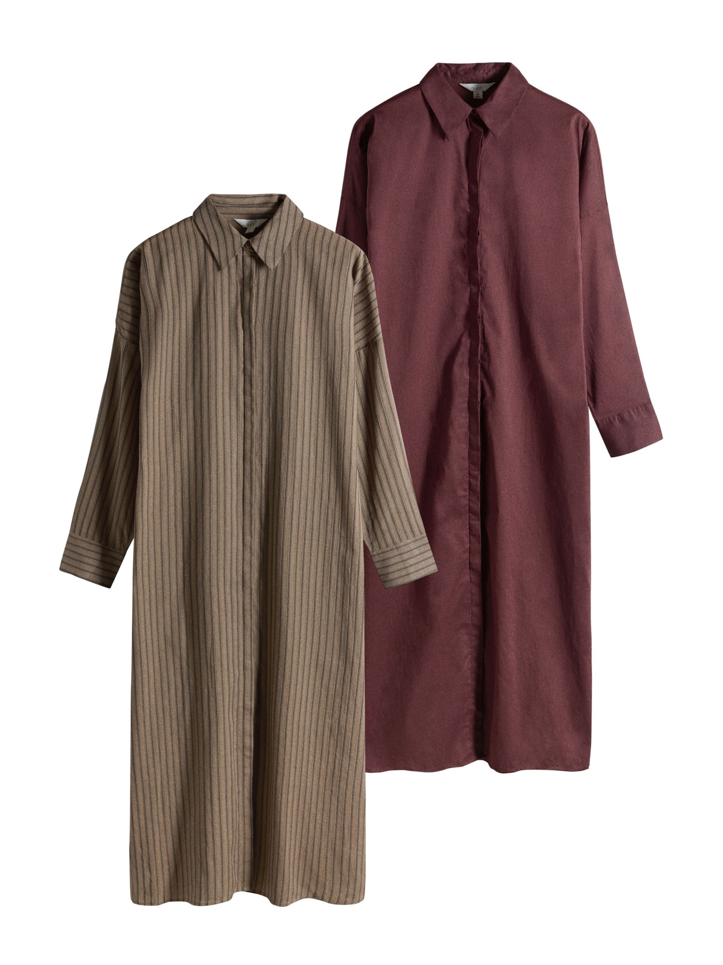 The Set Kleid in Braun: Vorderseite