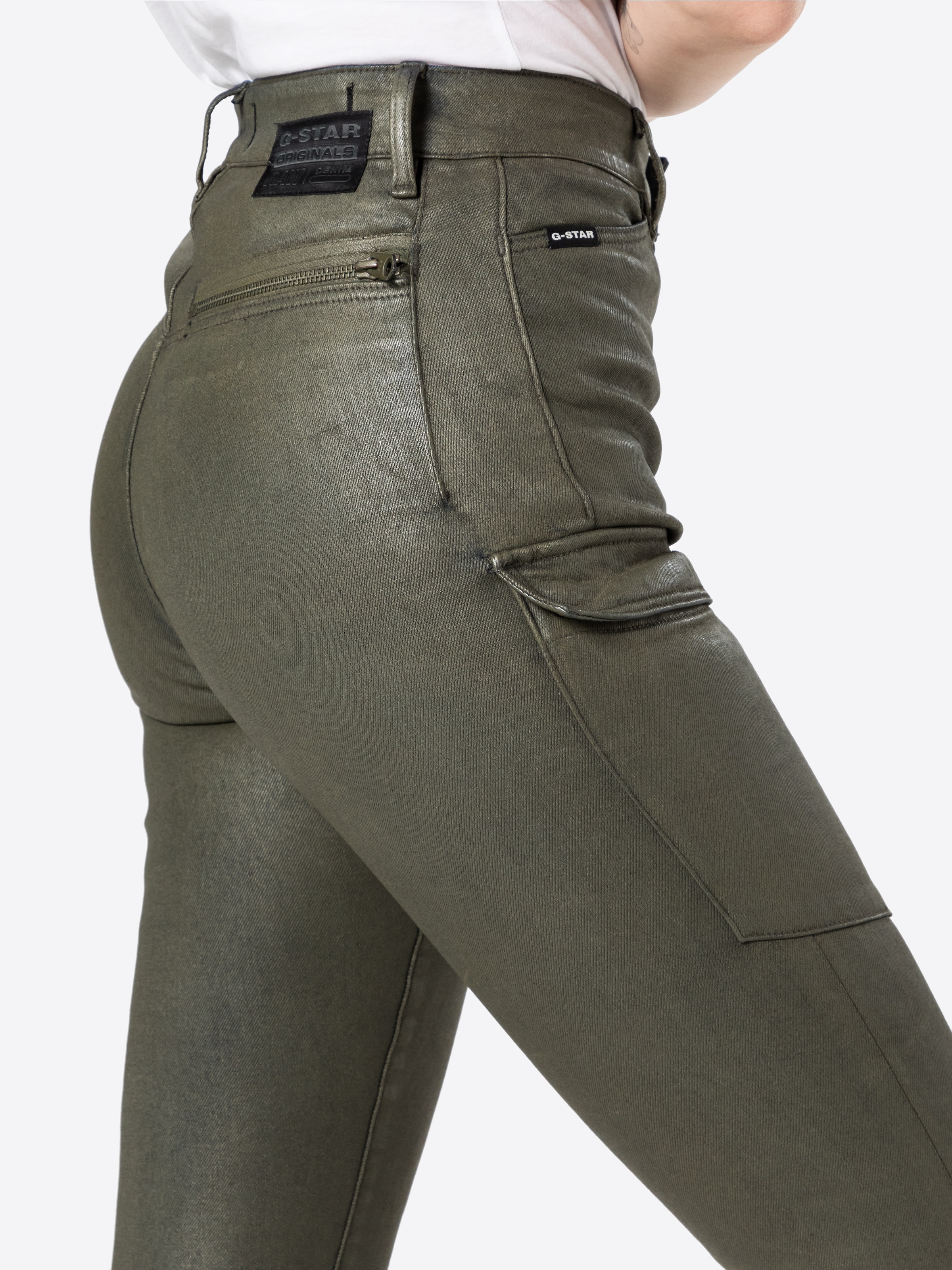 Frauen Jeans G-Star RAW Jeans in Khaki - MD48095