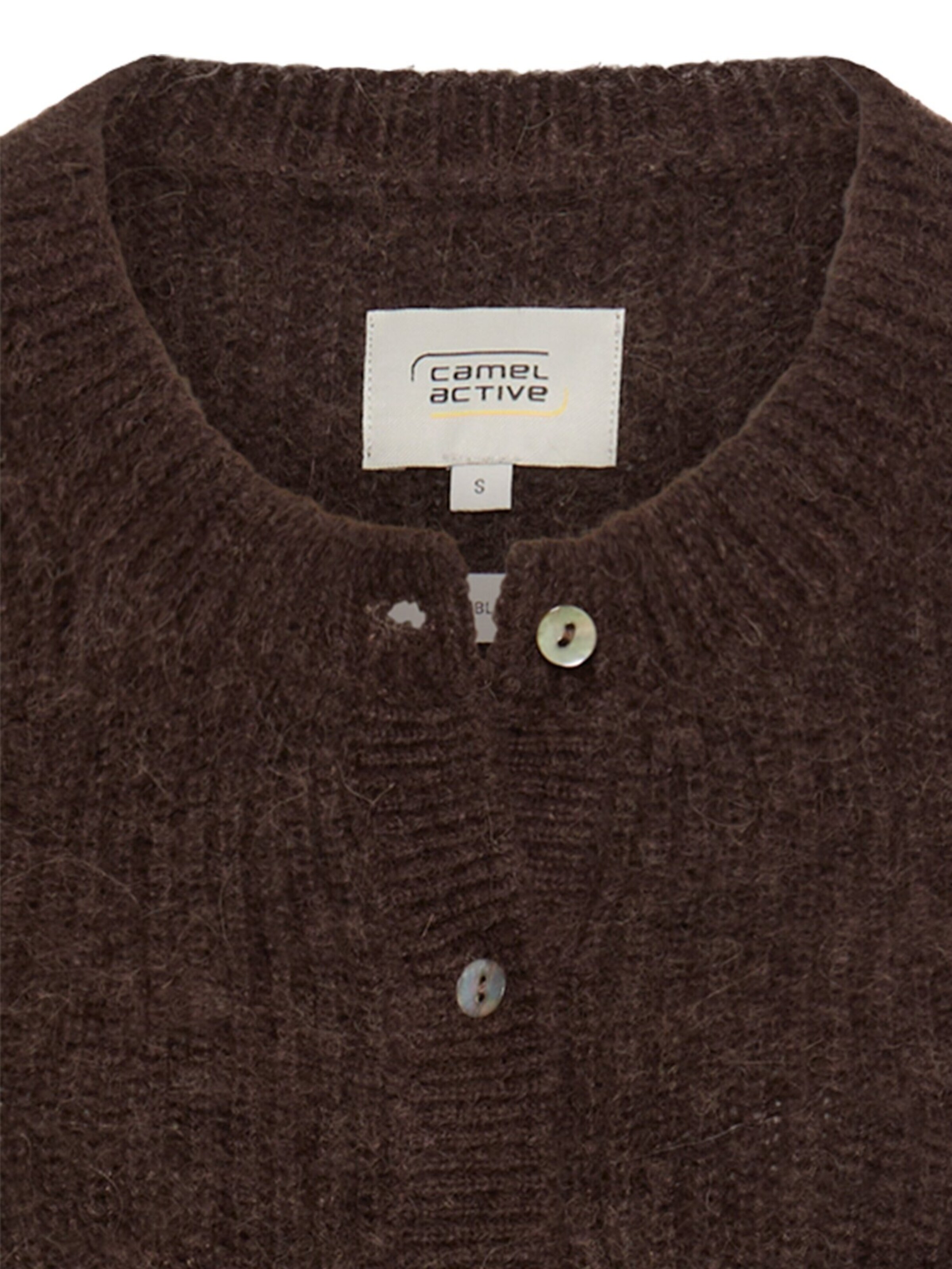 CAMEL ACTIVE Strickweste mit Knopfleiste in Braun