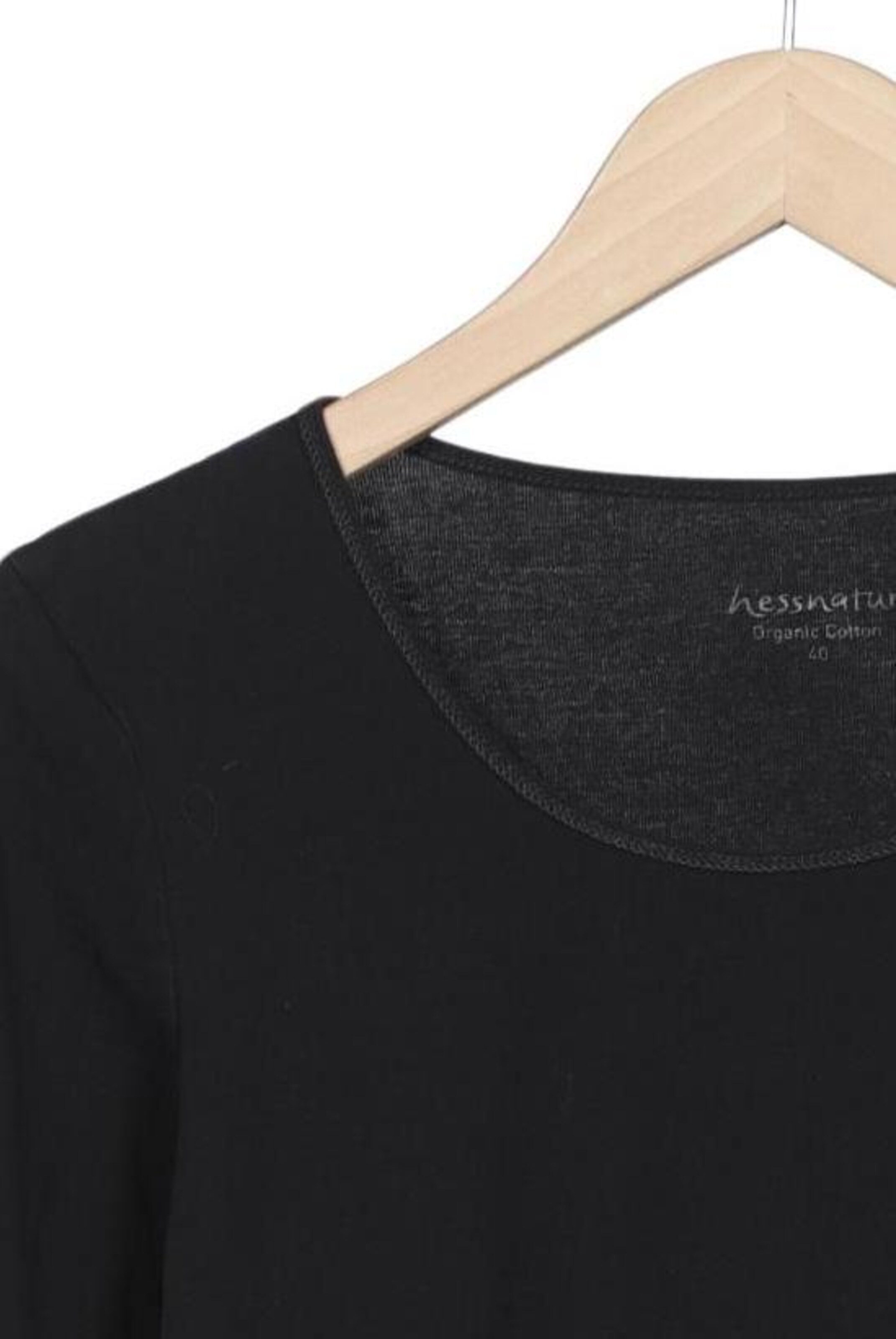 hessnatur Top & Shirt in L in Black