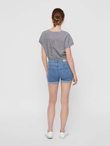 Coupe slim Jean 'Hot Seven' VERO MODA en bleu