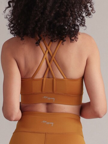 Hey Honey - Bustier Sujetador deportivo 'Criss Cross' en naranja