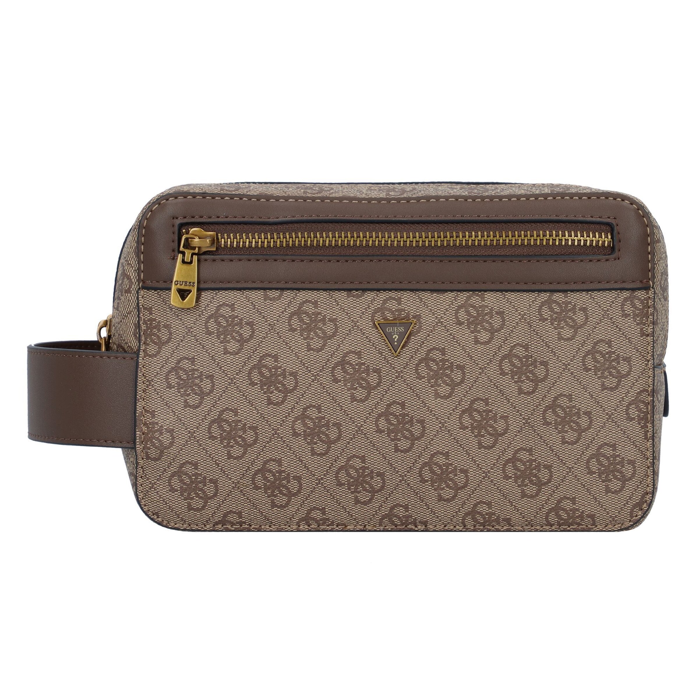 GUESS Kulturtasche 'Losanna' in Braun: Vorderseite