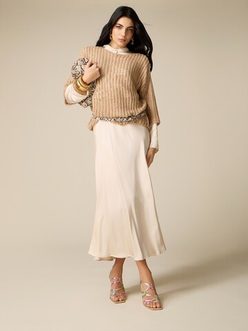 Jupe oltre en beige : devant