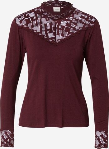 Cream Blouse in Rood: voorkant