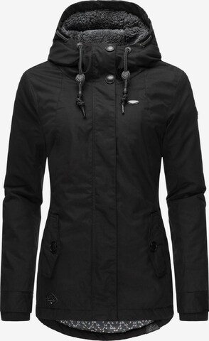 Ragwear Winter Jacket 'Monade II' in Black: front