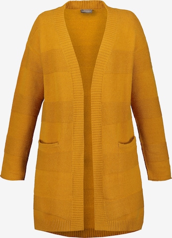 Gina Laura Knit Cardigan in Yellow: front