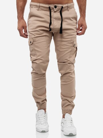 Tazzio Regular Cargohose '18525' in Beige: Vorderseite