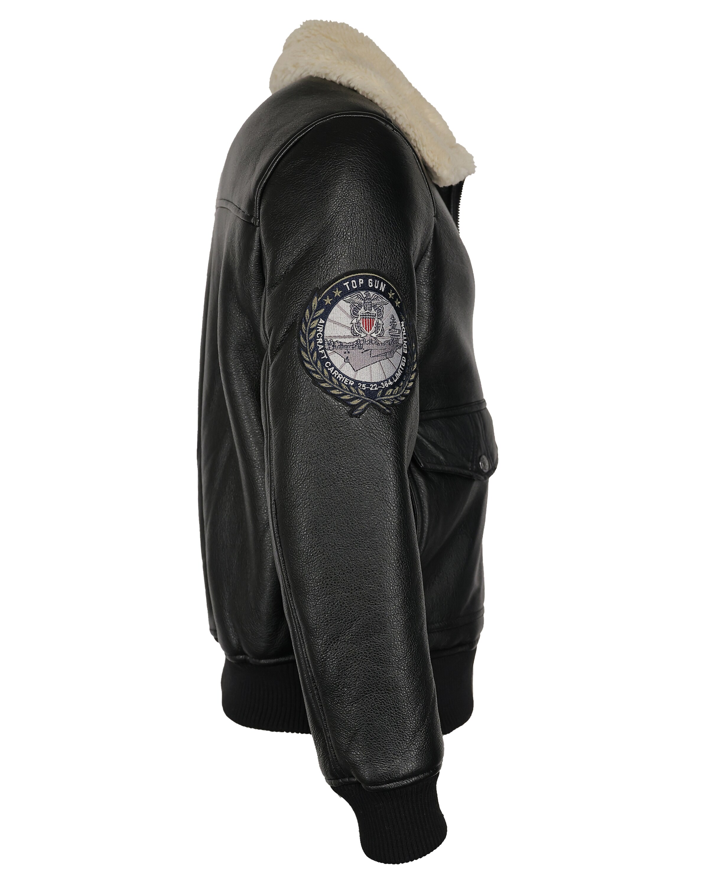 TOP GUN Lederimitatjacke ' TG20213035 ' in Schwarz