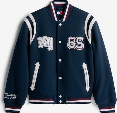Tommy Jeans Välikausitakki 'BEST VARSITY' värissä laivastonsininen / kirkaanpunainen / valkoinen, Tuotenäkymä