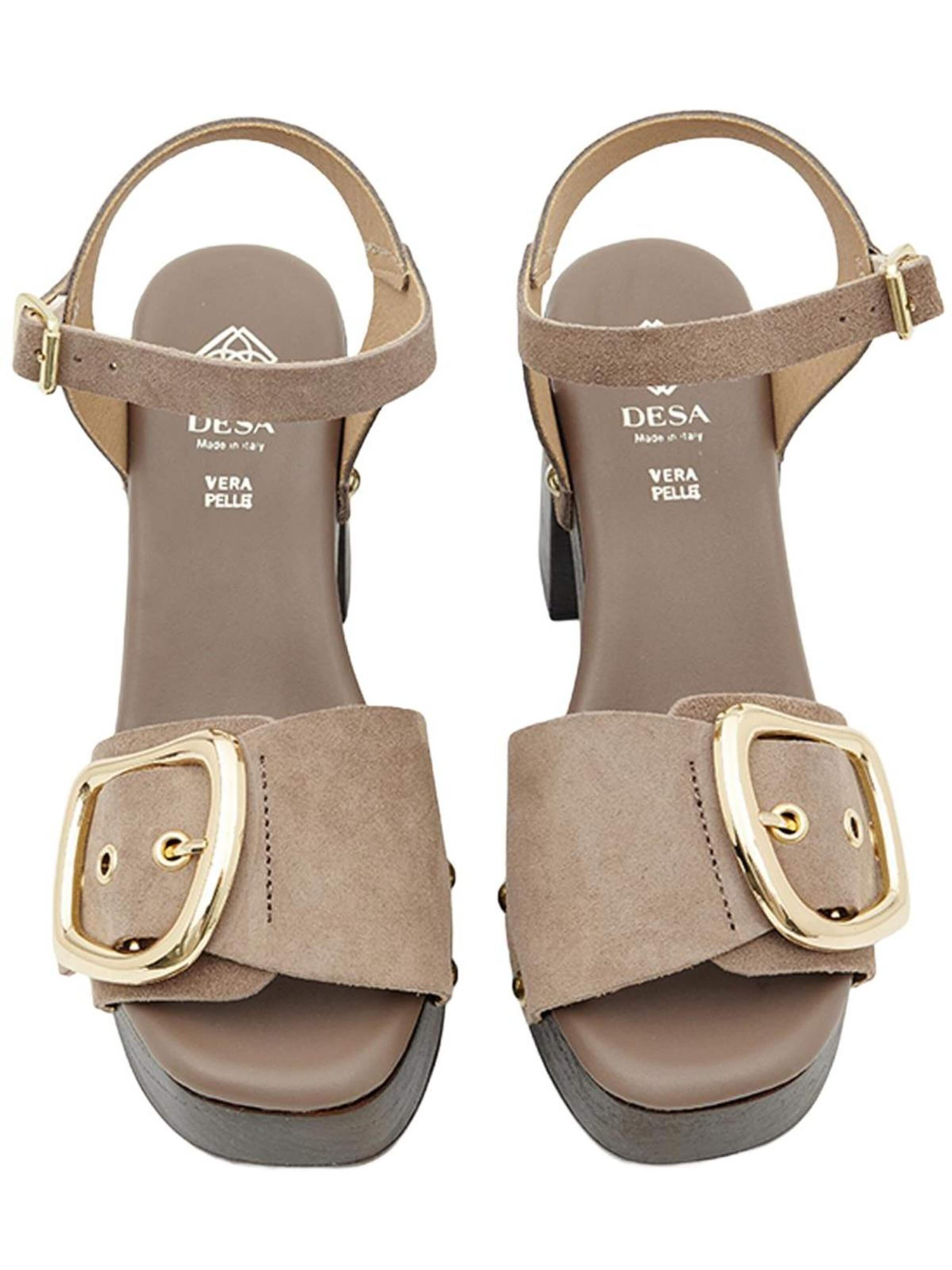 Desa Sandalen met riem 'Plateau-Sandalen' in Grijs