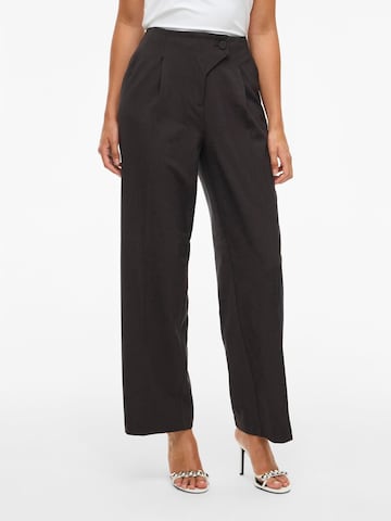 VILA Wide leg Pleat-front trousers 'VIAmoi' in Grey: front