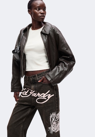 Ed Hardy Свободный крой Джинсы в Черный