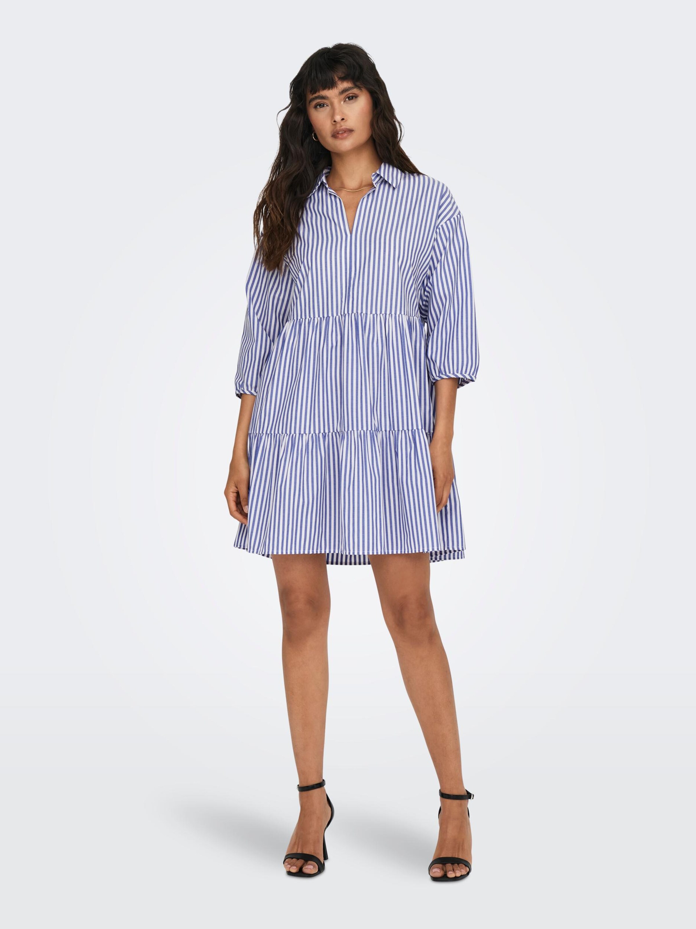 ONLY Jurk in Blauw Denim ABOUT YOU
