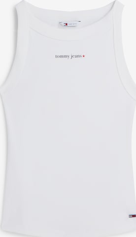 Tommy Jeans Toppi 'ESS' värissä valkoinen: etupuoli