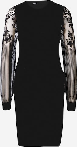 ONLY Gebreide jurk in Zwart: voorkant