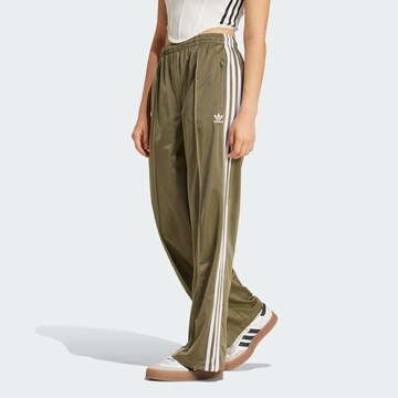 ADIDAS ORIGINALS Wide leg Pants 'Firebird' in Green: front