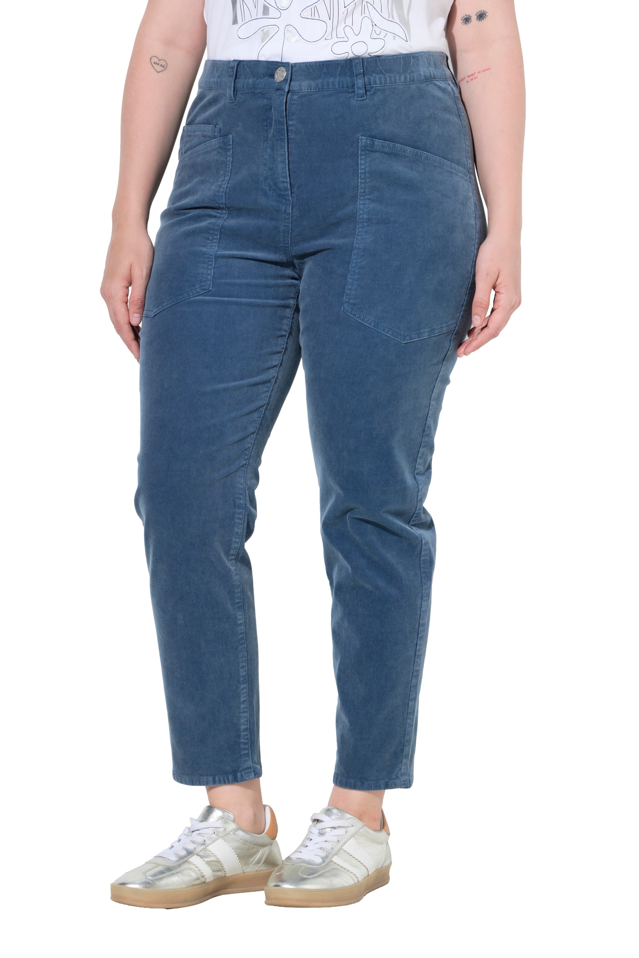 Ulla Popken Regular Jeans in Blauw: voorkant