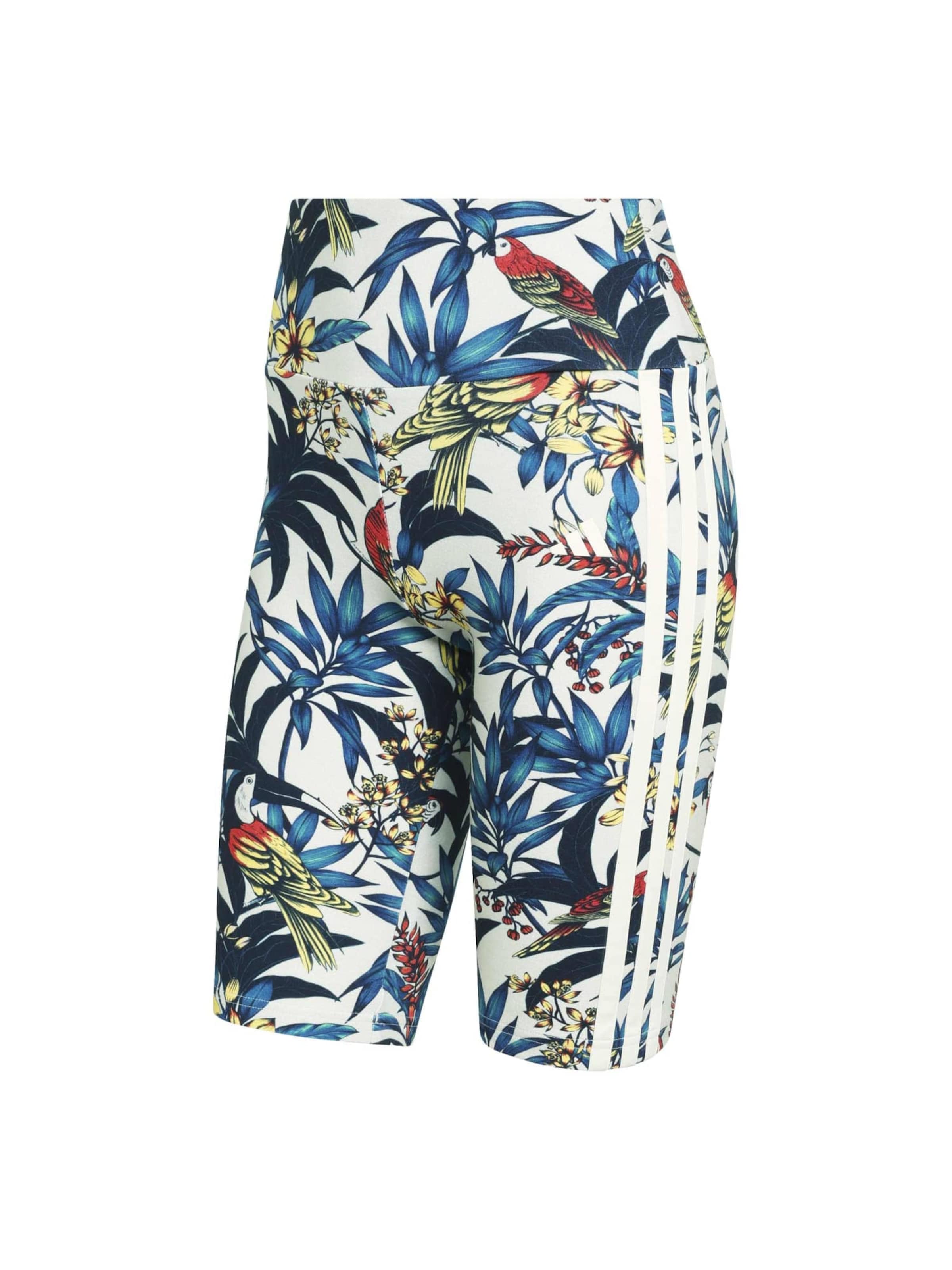 ADIDAS SPORTSWEAR Skinny Sportbroek 'Adidas x Farm Rio' in Wit: voorkant