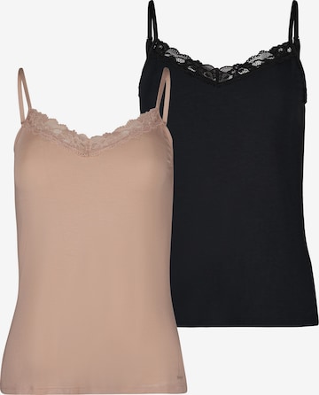 Skiny Spaghettitop ' Modal Lace ' in Beige: Vorderseite