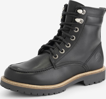 Travelin Lace-Up Ankle Boots 'Rogaland' in Black: front