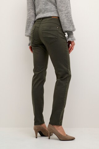 Coupe slim Jean 'Lotte' Cream en vert