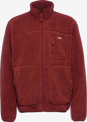 DICKIES Fleece jacket 'Mount Hope' in Red: front