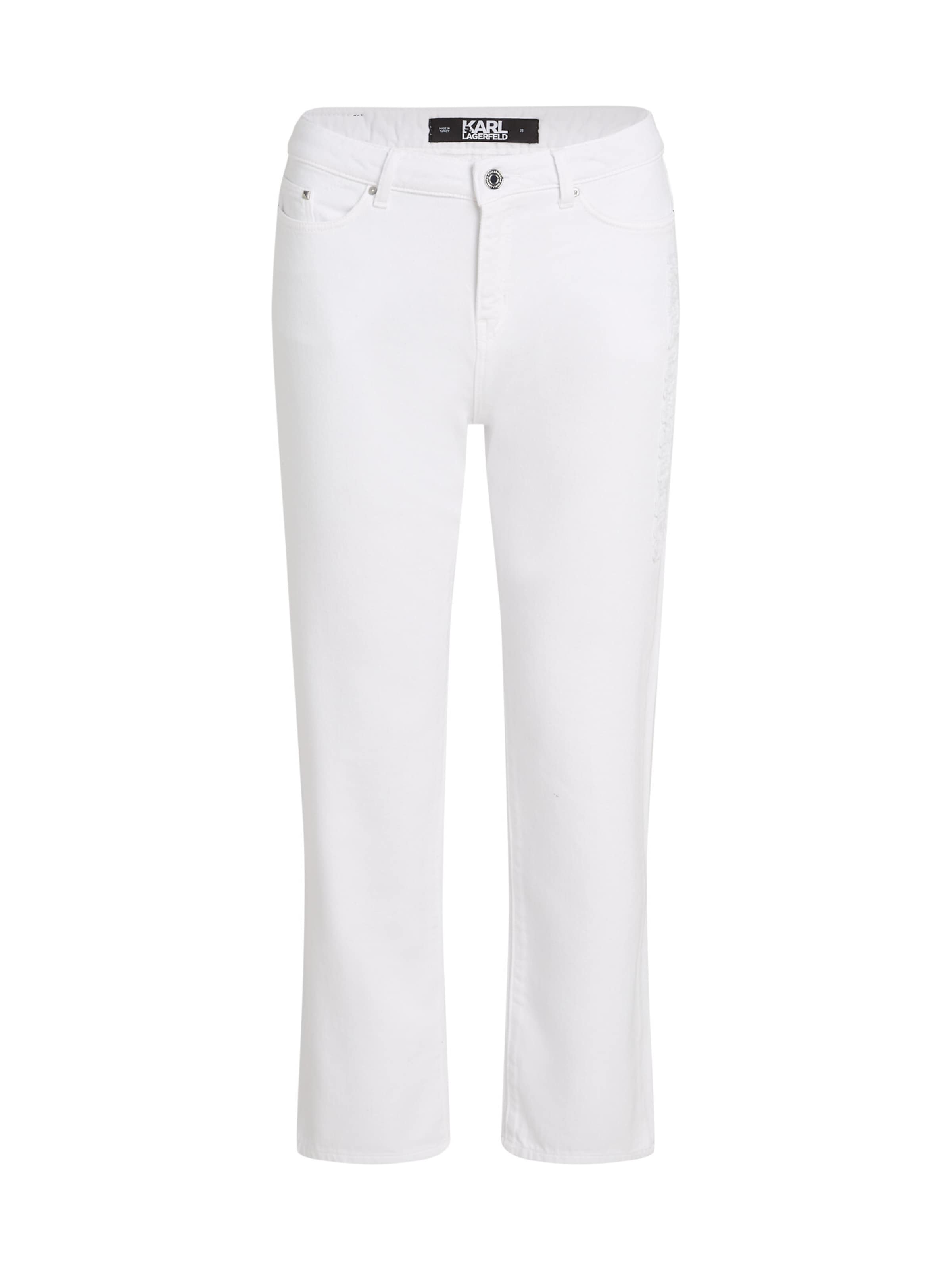 Flared Jeans 'Girlfriend' di Karl Lagerfeld in bianco: frontale